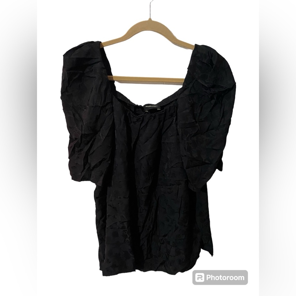 Rachel Comey Capa Puff-Shoulder Viscose Blouse